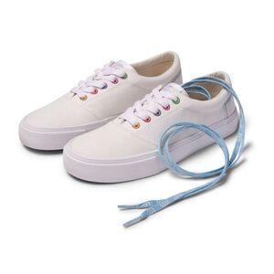 *NWT* TOMS x Happiness Project Men’s White Rainbow Sneakers